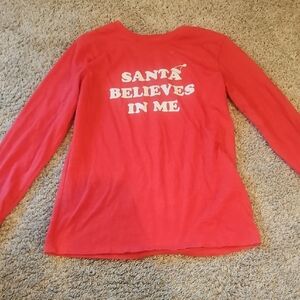 Cat & Jack Festive Red Long Sleeve Tee